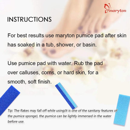 4-Pack Foot Pumice Stones, Hard Skin & Callus Remover Scrubber, Blue