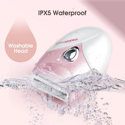 3-Blade Electric Shaver for Women, Waterproof Bikini Trimmer, Wet & Dry Body Razor, Pink