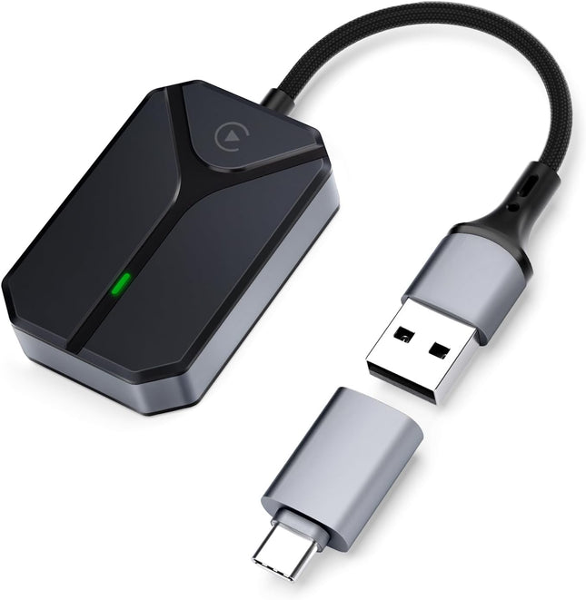 Wireless CarPlay Adapter for iPhone, USB-C Dongle, 5.8GHz WiFi, Bluetooth 5.3