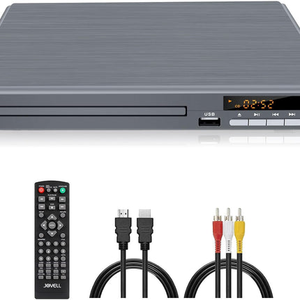 Region-Free DVD Player DVD-198 with HDMI, USB & 1080P Upscaling, Grey