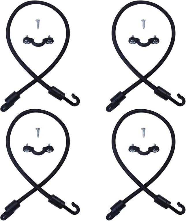 4-Pack Fishing Rod Strap Holders, 18" Deck Mount for Boat, Kayak & Truck