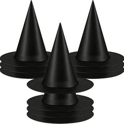 10-Piece Hanging Witch Hats with 157FT Line, Floating Halloween Indoor Outdoor Decor