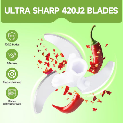 Manual Food Processor 500ml – Hand Pull Vegetable Chopper & Garlic Mincer