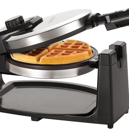 Classic Belgian Waffle Maker Rotating Design with Removable Drip Tray