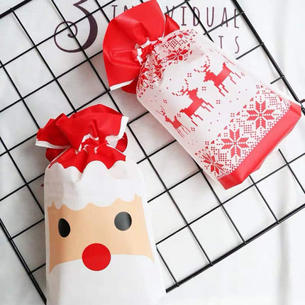 24PCS Christmas Treat Bags – Santa Drawstring Candy & Party Favor Bags
