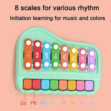 Kids Piano Xylophone Musical Instrument with 8 Colorful Keys for Learning