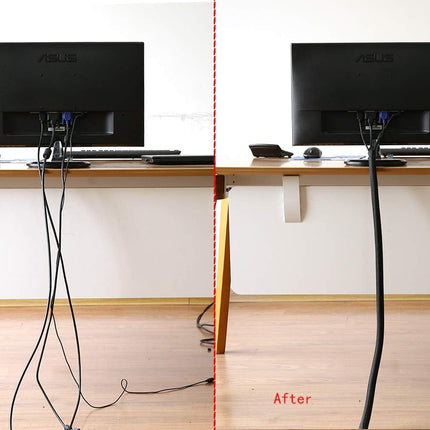10ft 1/2" Cord Protector – Split Cable Sleeve for USB, Power, Audio & Video Cords