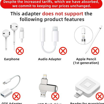 4-Pack Lightning to USB-C Adapter for iPhone 15/16/17 Pro – Fast Charging