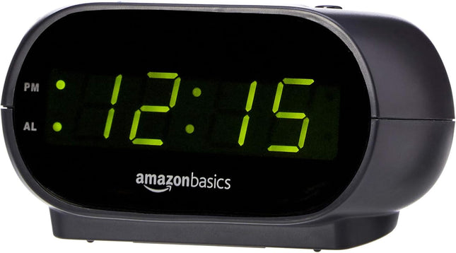 LED Digital Alarm Clock 4.5x3.5x2.4" – Nightlight, Snooze, Battery Backup
