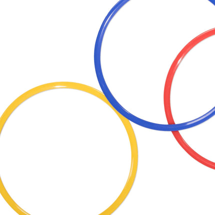 12 Pack Speed Agility Rings 18-Inch Multi-Colour Training Set with Carry Bag