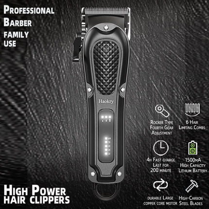 Professional Hair Clippers for Men Cordless Corded Barber Beard Trimmer