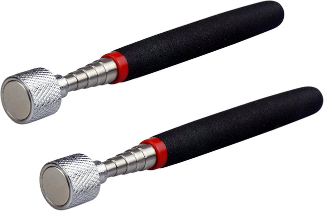 30-Inch Telescopic Magnetic Pick-Up Tools (2-Pack) – 15lb Pull Capacity, Stainless Steel Shaft