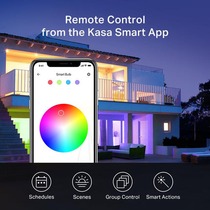 Smart WiFi Bulb A19 – Full Color, Dimmable, Alexa & Google, 9W, 800 Lumens