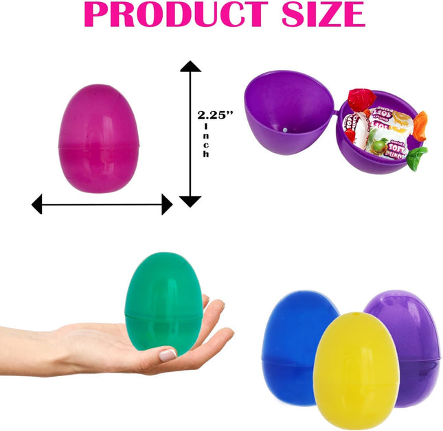 50-Pack Fillable Easter Eggs – Bright Assorted Colors for Easter Hunts