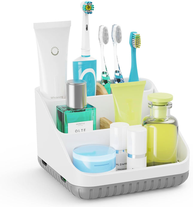 Bathroom Toothbrush Holder – 6-Slot Countertop Organizer for Family
