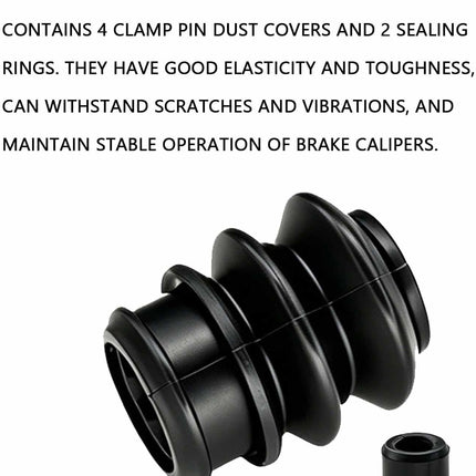 4PCS Brake Caliper Pin Bushing Kit, Rubber Slide Pin Boots for Honda Chevy Pontiac