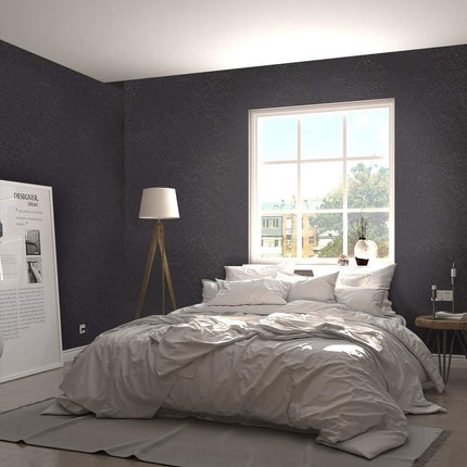Peel and Stick Wallpaper Black Silk Texture 15.7x118 Renter Friendly Vinyl Wrap