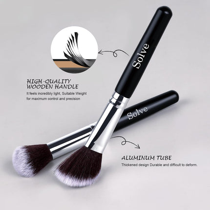 32-Pc Professional Makeup Brush Set, Wooden Handle Foundation & Eye Brushes