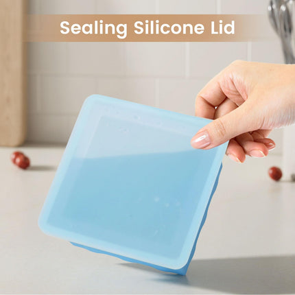 4-Pack Silicone Freezer Trays for Soup – 2-Cup Portions with Lids
