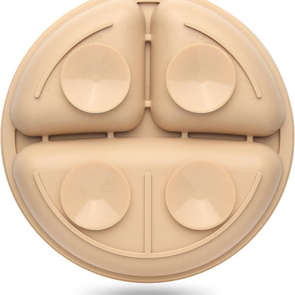 3 Silicone Suction Plates for Toddlers – Divided, Safe for Microwave & Dishwasher