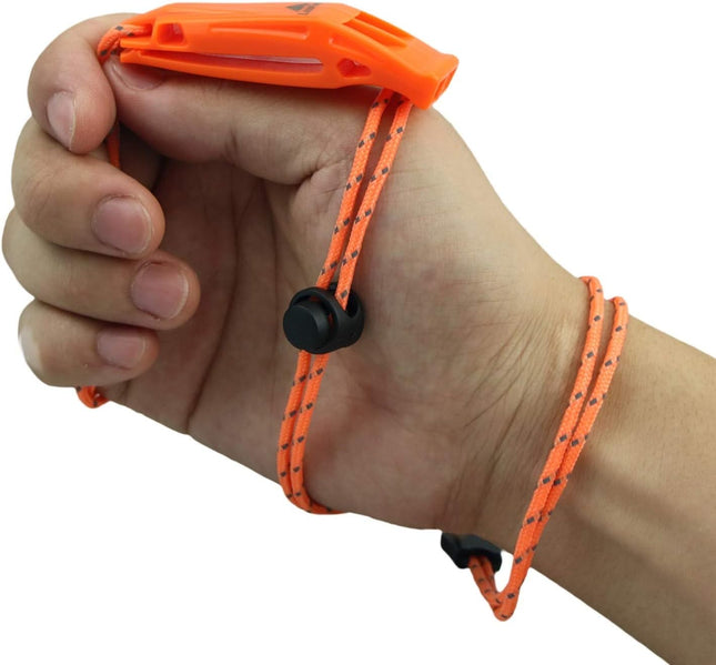 2-Pack Emergency Whistles with Lanyard, Loud Survival Safety Signal for Outdoors