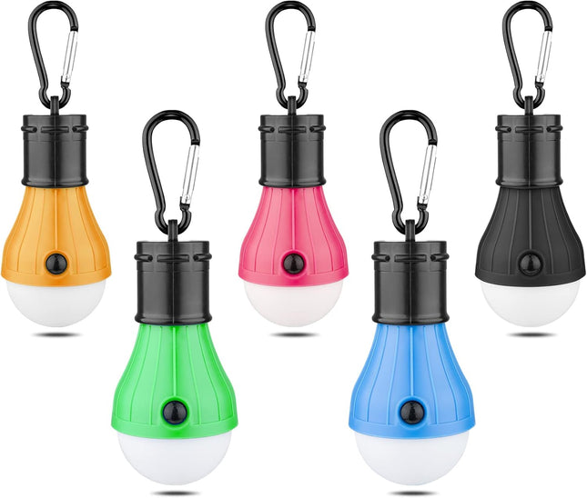 LED Camping Tent Lantern 5 Pack Waterproof Emergency Lights with Hooks