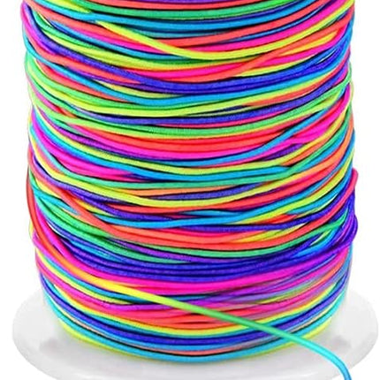 Rainbow Stretchy String 1mm – Elastic Cord for Bracelets, Necklaces & Crafts