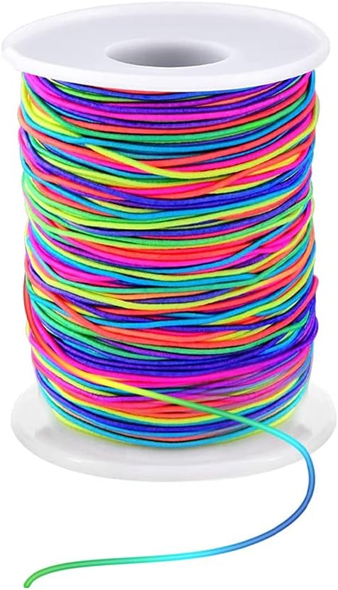 Rainbow Stretchy String 1mm – Elastic Cord for Bracelets, Necklaces & Crafts