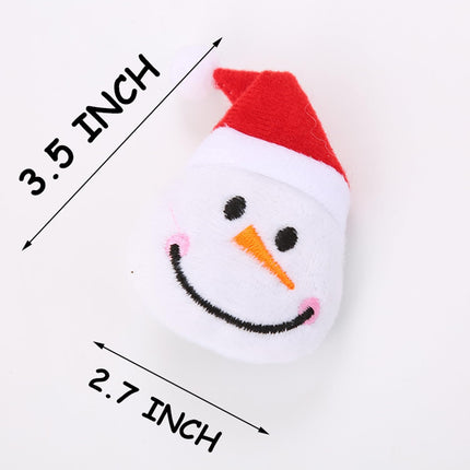 3PCS Christmas Cat Plush Toys – Tree, Snowman & Penguin Interactive Set