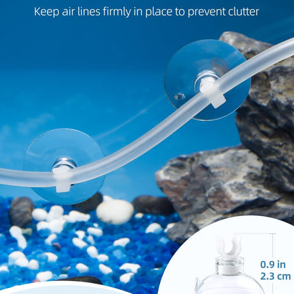 50 Feet Aquarium Airline Tubing Kit with Air Stones Valves Connectors and Accessories