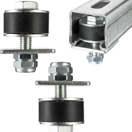 1-5/8" Unistrut Trolley Hardware – 2-Pack, Garage Door Rollers & U Bracket