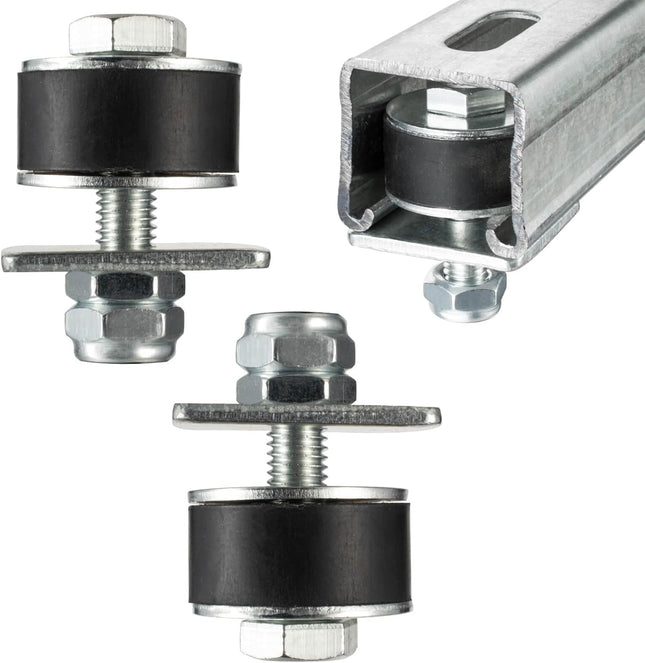 1-5/8" Unistrut Trolley Hardware – 2-Pack, Garage Door Rollers & U Bracket