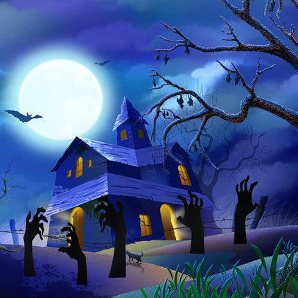 5-Pack Halloween Black Hand Yard Signs with Stakes, Scary Outdoor Lawn Decor
