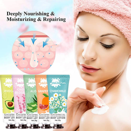 20 Pack Body Lotion – Travel Size Moisturizer with Shea Butter for Women