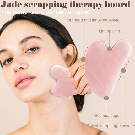 Facial Massage Roller Set, Face Depuffing Tool, Resin Skincare Massager for Daily Care