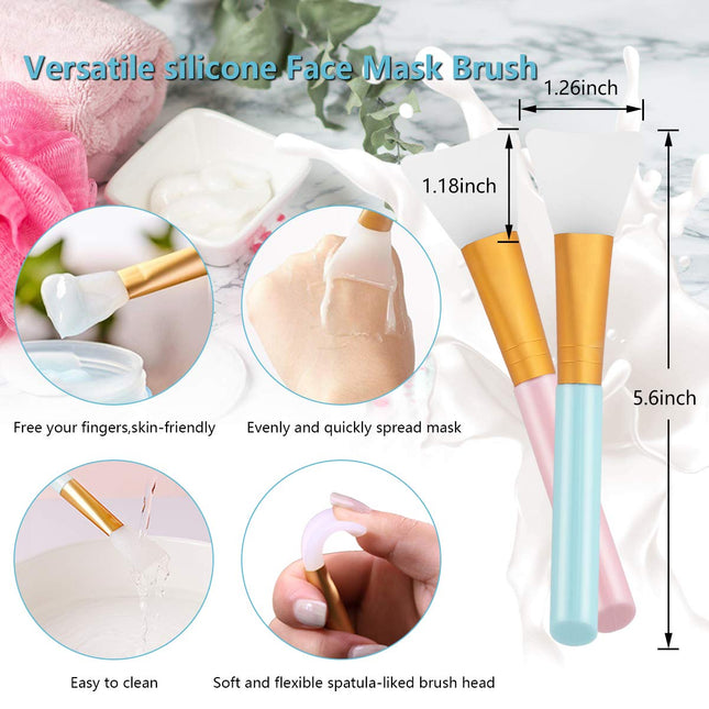 Silicone Face Scrubber Set 4PCS Exfoliating Lip & Facial Mask Brush Blackhead