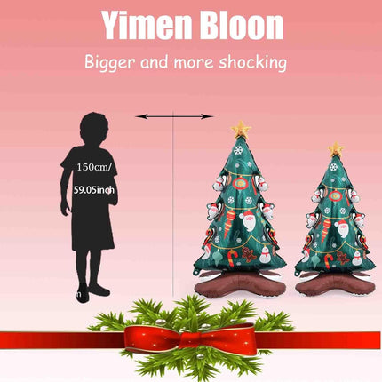 3 PCS Christmas Tree Balloons – Laser Foil Xmas Tree with Star for Parties