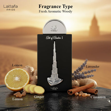 Lattafa Pride Art of Arabia I Perfume Unisex 100ml Eau de Parfum Aromatic Fragrance