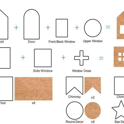 10-Piece Gingerbread House Cookie Cutter Set – 3D Christmas Baking Kit
