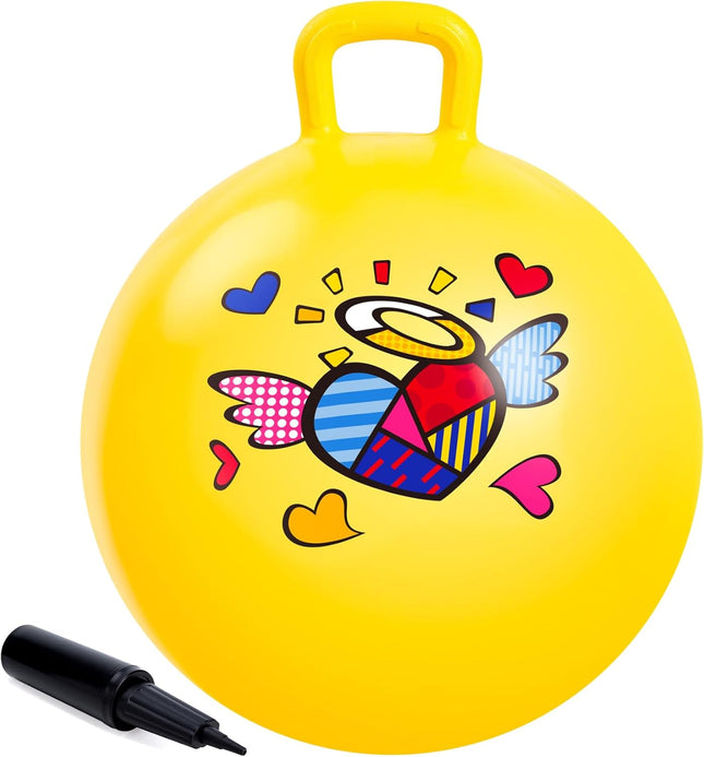 Hopper Ball for Kids 3-6, 18" Bouncy Hopping Ball with Handle, Indoor & Outdoor