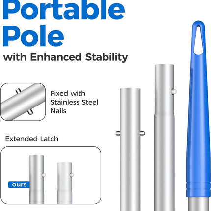 Swimming Pool Skimmer Net 57" with 4-Section Telescopic Aluminum Pole