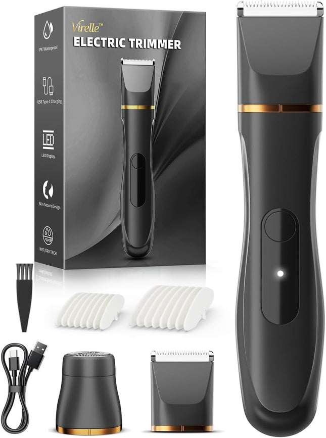 2-in-1 Electric Razor & Grooming Kit for Men, Waterproof Body & Beard Trimmer, Type-C, SE Edition