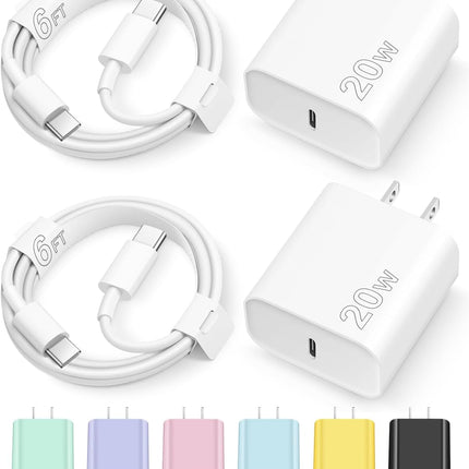 iPhone 17/16/15 Fast Charger – USB C Block with 6FT Cable for iPhone & iPad Pro