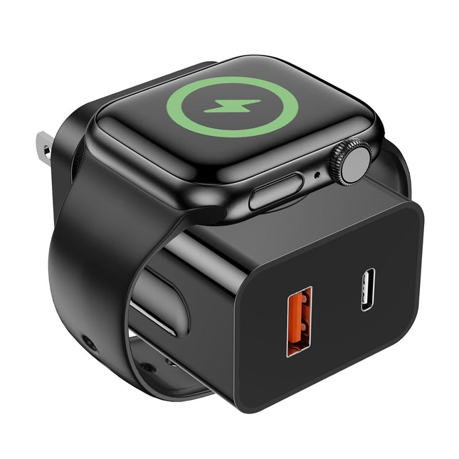Apple Watch & iPhone Charger, 20W PD, 3-in-1 Fast Charge, Magnetic Wireless