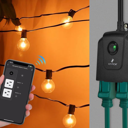 Smart Outdoor Plug – IP65, 2 Individually Controlled Outlets, Google Home