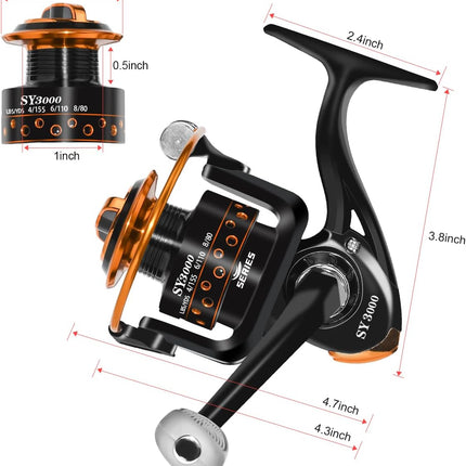 Ultra Smooth 12+1 BB Spinning Reel for Summer & Ice Fishing Adventures