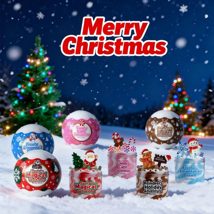 4PCS Holiday Slime Kit – Stocking Stuffers & Classroom Rewards for Kids