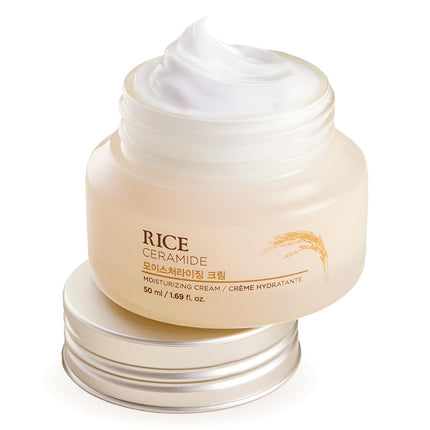 Rice Ceramide Cream Hydrating Face Moisturizer Dry Combination Skin 1.69 oz
