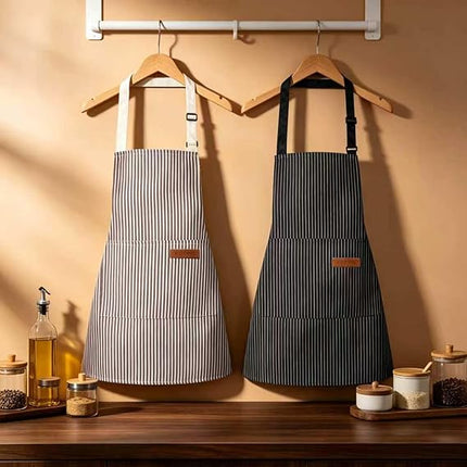 2 Pack Kids Chef Set Apron & Hat Adjustable Baking Smock Boys Girls Pockets
