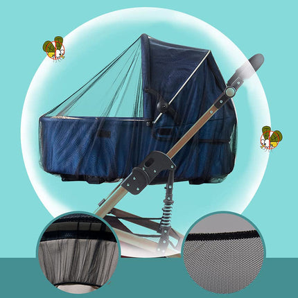 2 Pack Baby Mosquito Net, Universal Stroller Bassinet Insect Barrier Black